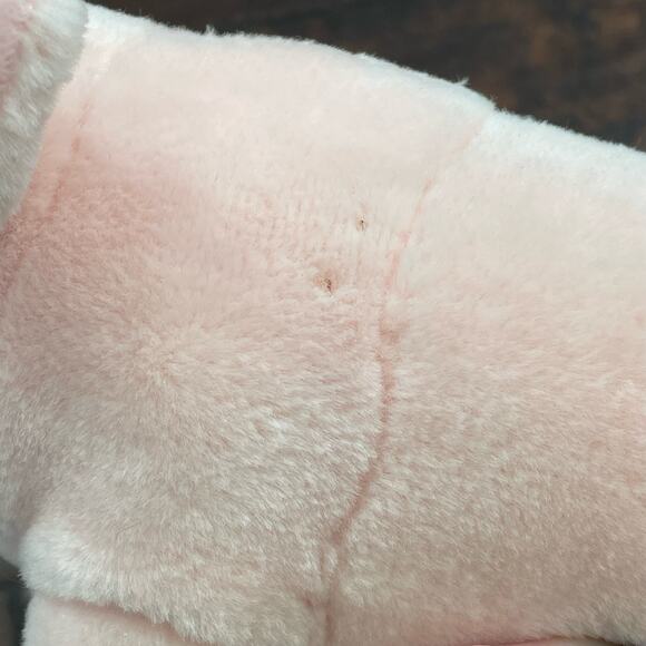 Realistic Pig Plush Pink Piglet Rigid Stuffed Animal No Tush Tag Stiff Toy READ - Picture 10 of 12